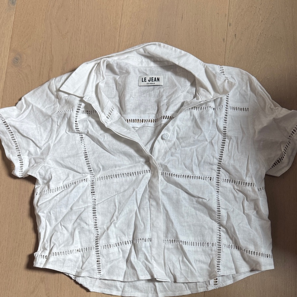 Le Jean White Women's Blouse